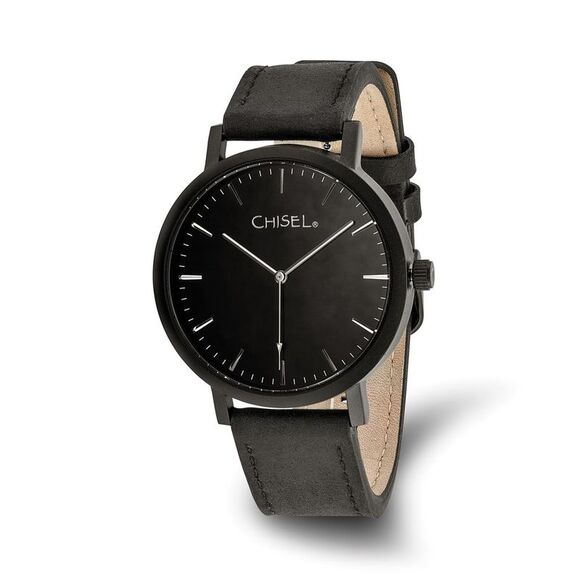 Chisel Mens Matte Black IP-plated Black Dial Watch - Picture 1 of 3